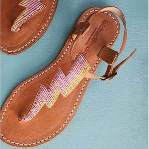 NEW IN BOX: Anthropologie Laidback London Thunder [Lightning Bolt] Sandals
